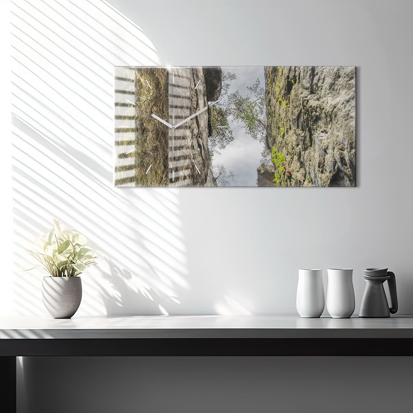 Horloge murale horizontale Ville du rock en République tchèque