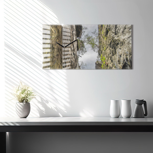 Horloge murale horizontale Ville du rock en République tchèque