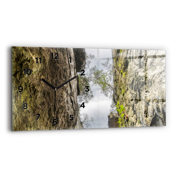 Horloge murale horizontale Ville du rock en République tchèque