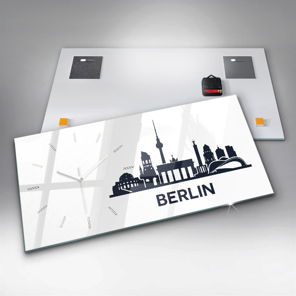 Horloge rectangulaire horizontale Illustration de la ville de Berlin