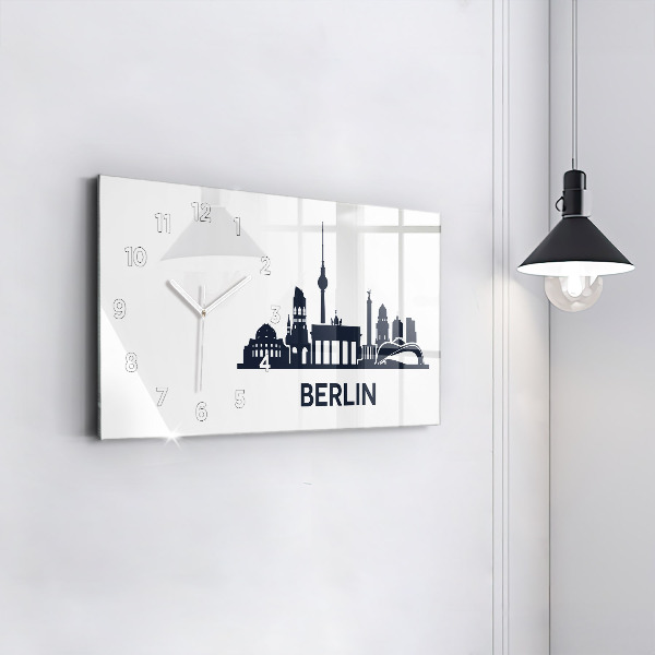 Horloge rectangulaire horizontale Illustration de la ville de Berlin