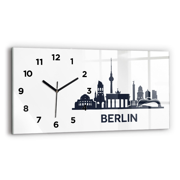 Horloge rectangulaire horizontale Illustration de la ville de Berlin