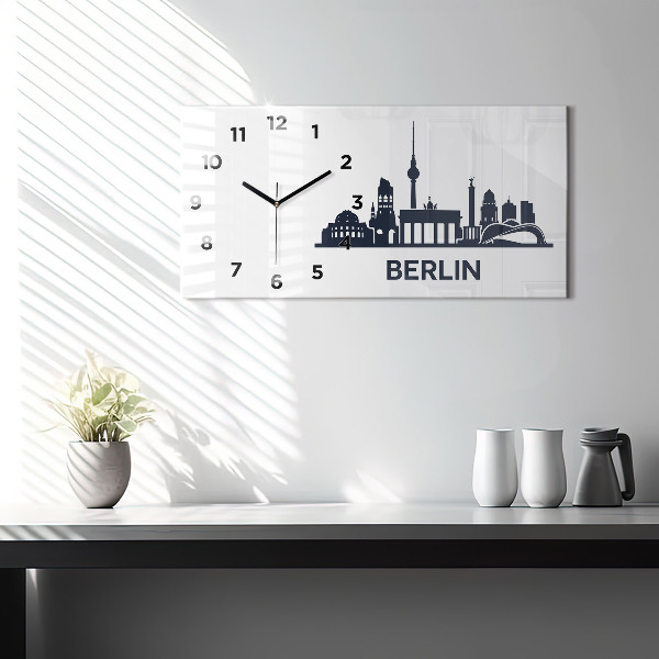 Horloge rectangulaire horizontale Illustration de la ville de Berlin