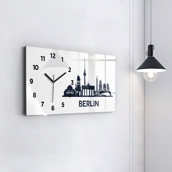 Horloge rectangulaire horizontale Illustration de la ville de Berlin