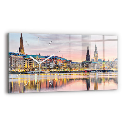 Horloge rectangulaire horizontale Alster à Hambourg