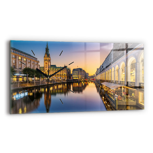 Horloge rectangulaire horizontale Hôtel de ville de Hambourg