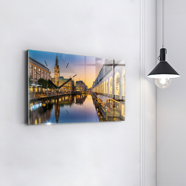 Horloge rectangulaire horizontale Hôtel de ville de Hambourg