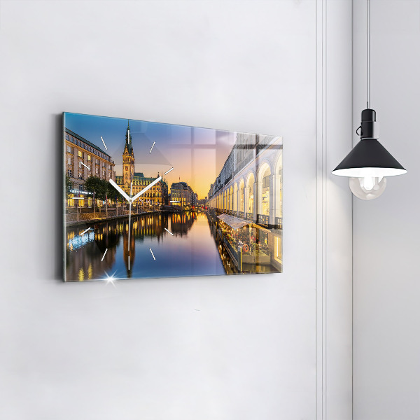 Horloge rectangulaire horizontale Hôtel de ville de Hambourg