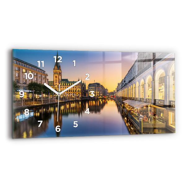 Horloge rectangulaire horizontale Hôtel de ville de Hambourg