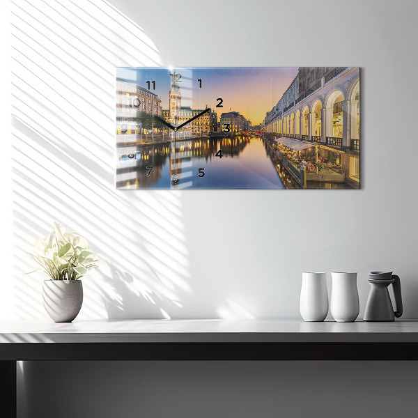 Horloge rectangulaire horizontale Hôtel de ville de Hambourg