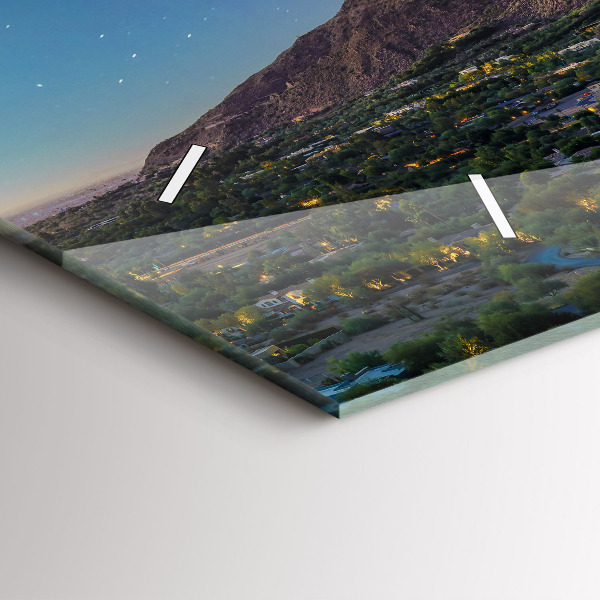 Horloge murale horizontale Paysage de montagne