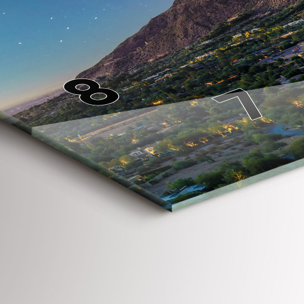 Horloge murale horizontale Paysage de montagne