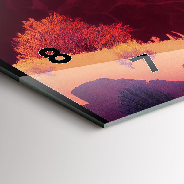 Horloge murale horizontale 'Illustration du désert de l''Arizona'