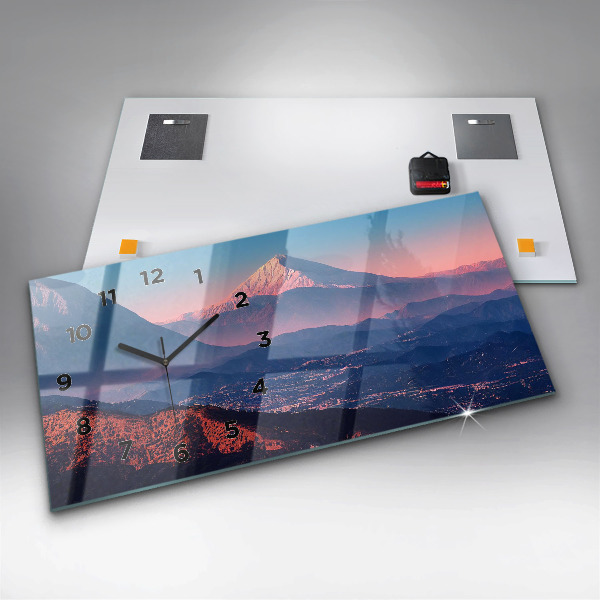 Horloge murale horizontale Montagnes à San Antonio, États-Unis