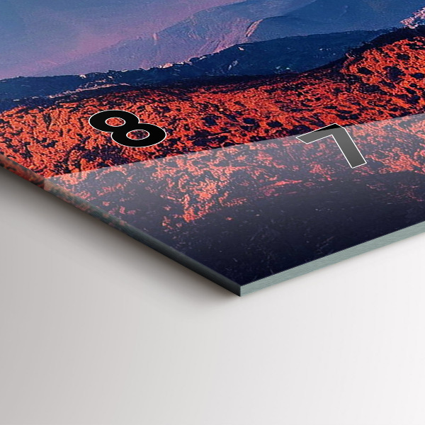 Horloge murale horizontale Montagnes à San Antonio, États-Unis