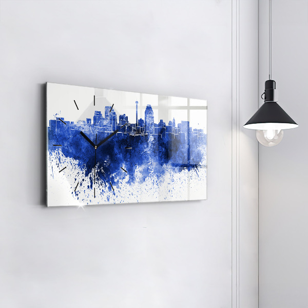 Horloge murale horizontale Aquarelles de San Antonio