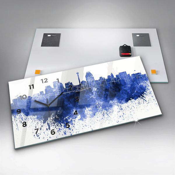 Horloge murale horizontale Aquarelles de San Antonio