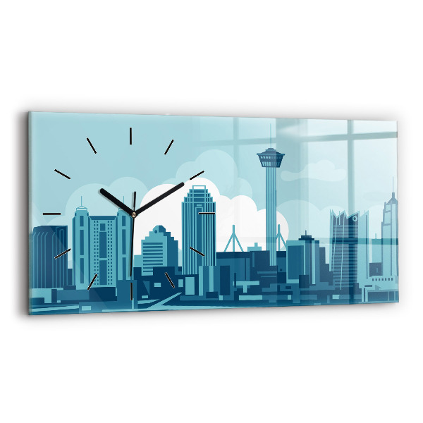 Horloge murale horizontale 'L''architecture aux États-Unis'