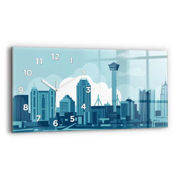 Horloge murale horizontale 'L''architecture aux États-Unis'