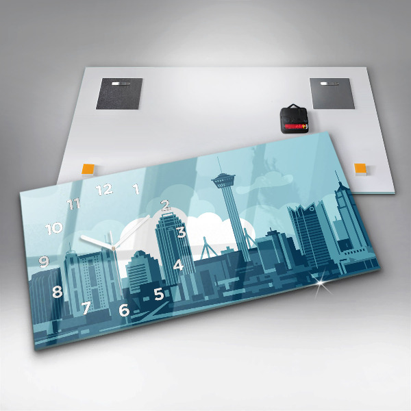 Horloge murale horizontale 'L''architecture aux États-Unis'