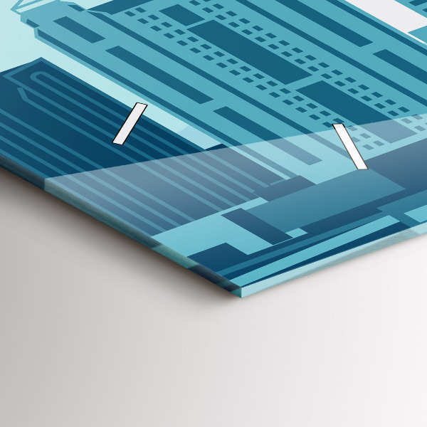 Horloge murale horizontale 'L''architecture aux États-Unis'