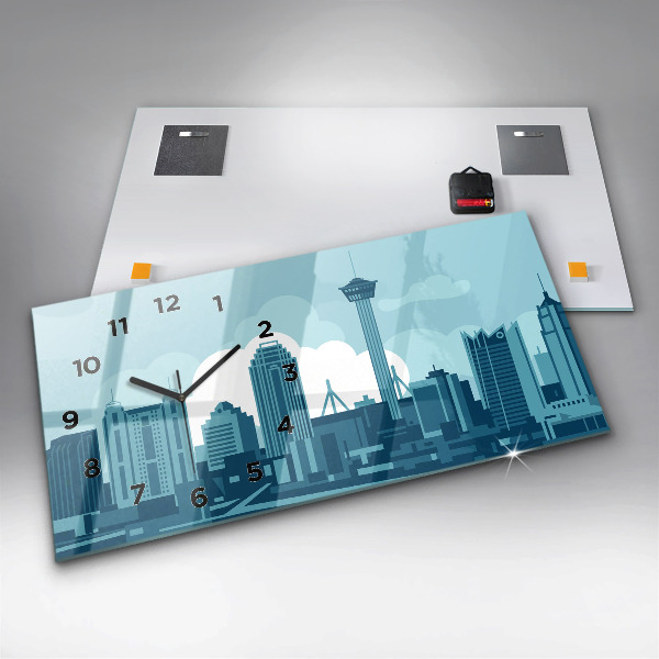 Horloge murale horizontale 'L''architecture aux États-Unis'