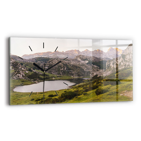 Horloge rectangulaire horizontale Lac et montagnes des Pyrénées