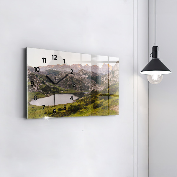 Horloge rectangulaire horizontale Lac et montagnes des Pyrénées