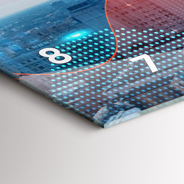 Horloge murale horizontale Gratte-ciels à Philadelphie