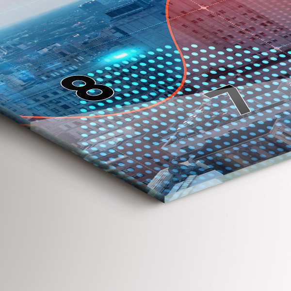 Horloge murale horizontale Gratte-ciels à Philadelphie