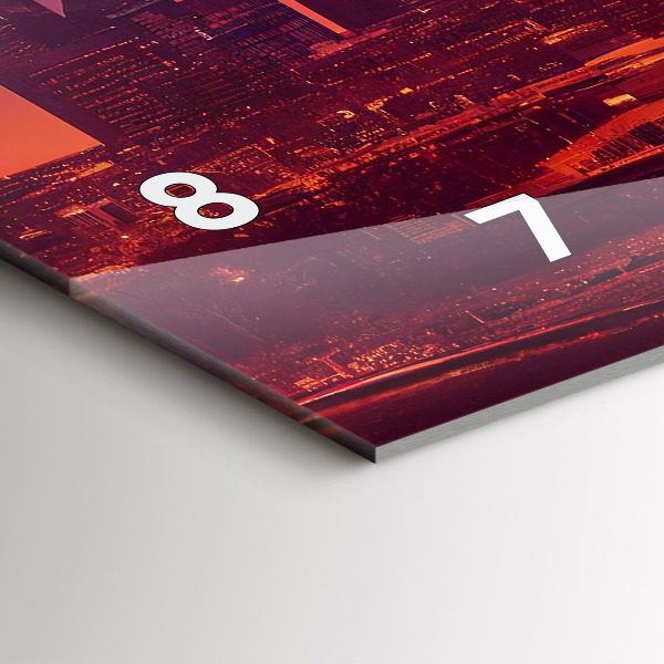 Horloge murale horizontale La ville de Philadelphie la nuit