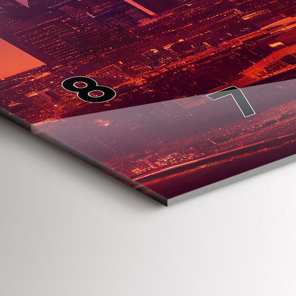 Horloge murale horizontale La ville de Philadelphie la nuit