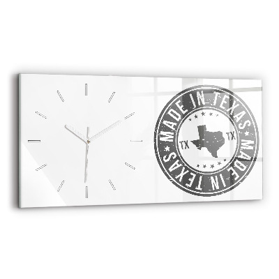 Horloge murale horizontale timbre du Texas
