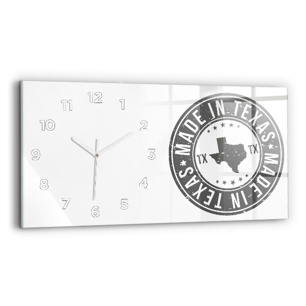 Horloge murale horizontale timbre du Texas