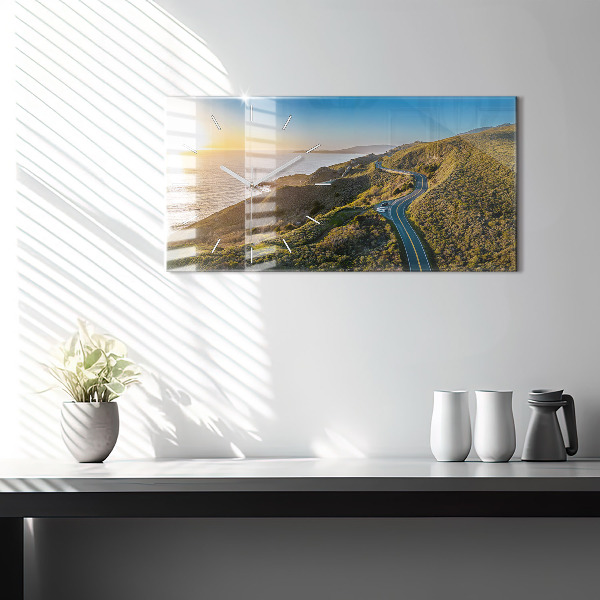 Horloge murale horizontale La route vers San Francisco