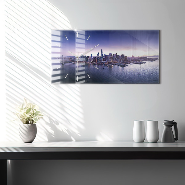 Horloge murale horizontale Vue de San Francisco