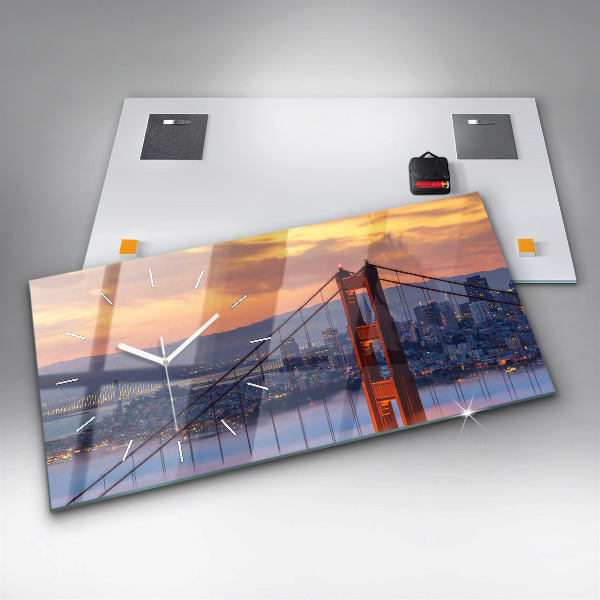 Horloge rectangulaire horizontale Pont de San Francisco