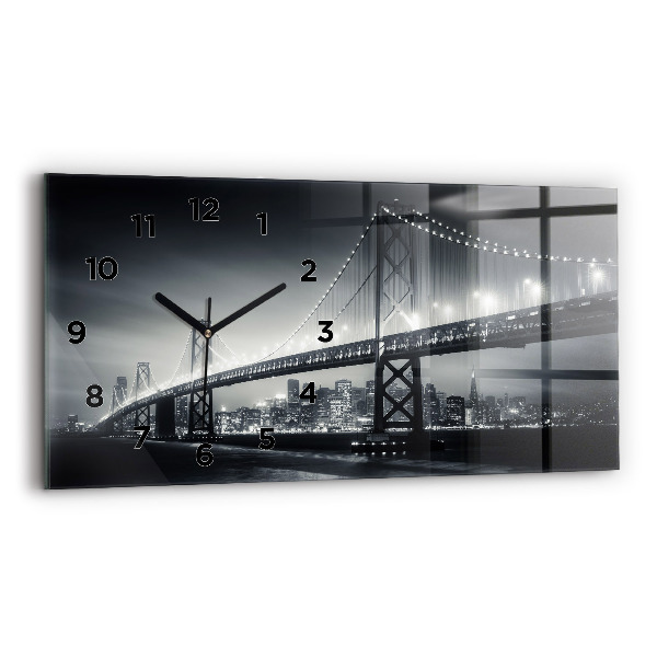 Horloge rectangulaire horizontale Pont de San Francisco la nuit