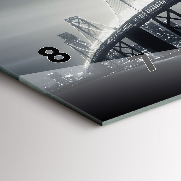 Horloge rectangulaire horizontale Pont de San Francisco la nuit