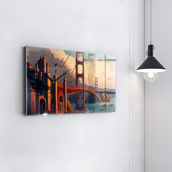 Horloge murale horizontale Pont de San Francisco