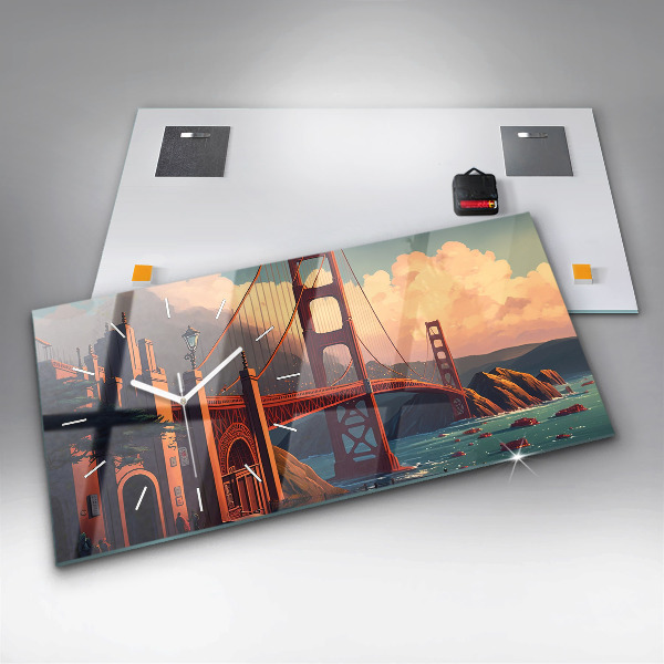 Horloge murale horizontale Pont de San Francisco