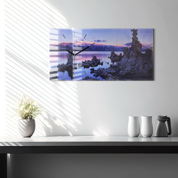 Horloge rectangulaire horizontale Lac Californie