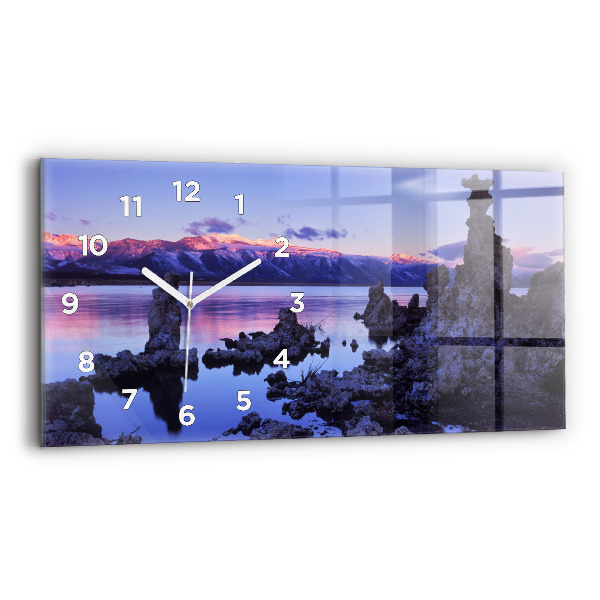 Horloge rectangulaire horizontale Lac Californie