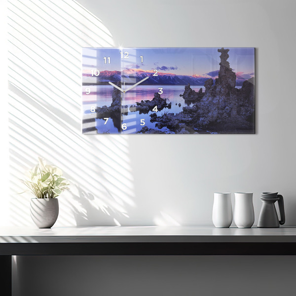 Horloge rectangulaire horizontale Lac Californie
