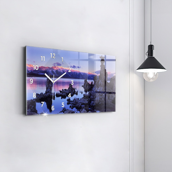 Horloge rectangulaire horizontale Lac Californie