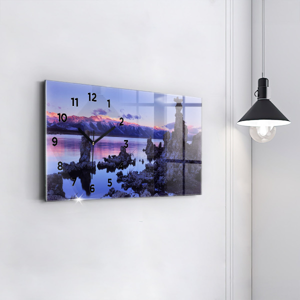 Horloge rectangulaire horizontale Lac Californie