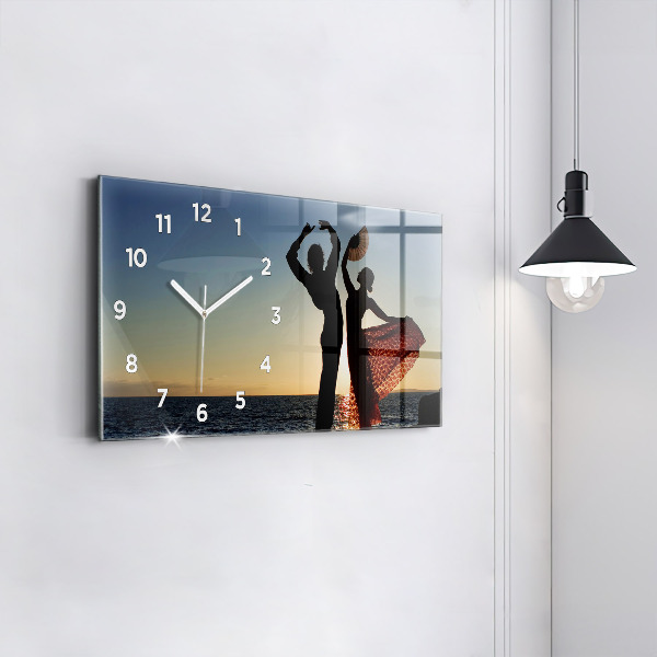 Horloge rectangulaire horizontale Danse espagnole en mer