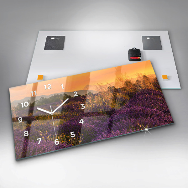 Horloge rectangulaire horizontale Prairie de lavande France