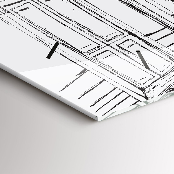 Horloge rectangulaire horizontale Dessin de la ville de Provence