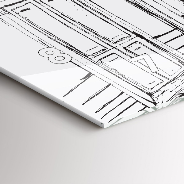 Horloge rectangulaire horizontale Dessin de la ville de Provence